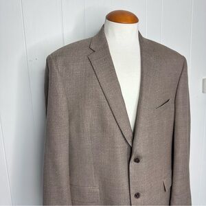 Jos A Bank Traveler Tan Taupe Knit Wool Blazer